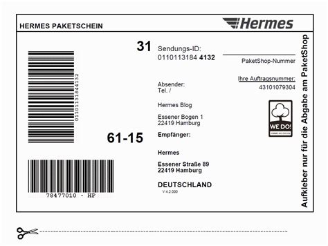 hermes versandetikett shop hintenburgdamm|Hermes paketschein vorteile.